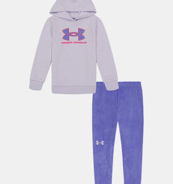 Under Armour Infant Girls' UA Fleece Tunic Logo Hoodie Leggings Set